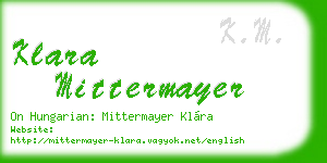 klara mittermayer business card