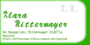 klara mittermayer business card